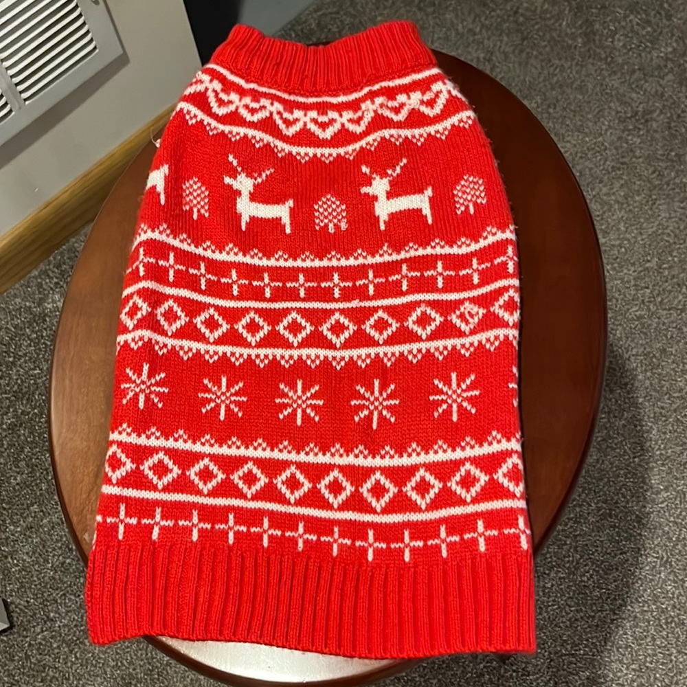 Dog Christmas sweater.